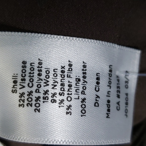 Talbots petites LUXE DONEGAL WINDSOR PANTS size 16P in mill brown/ivory multi - Picture 14 of 16